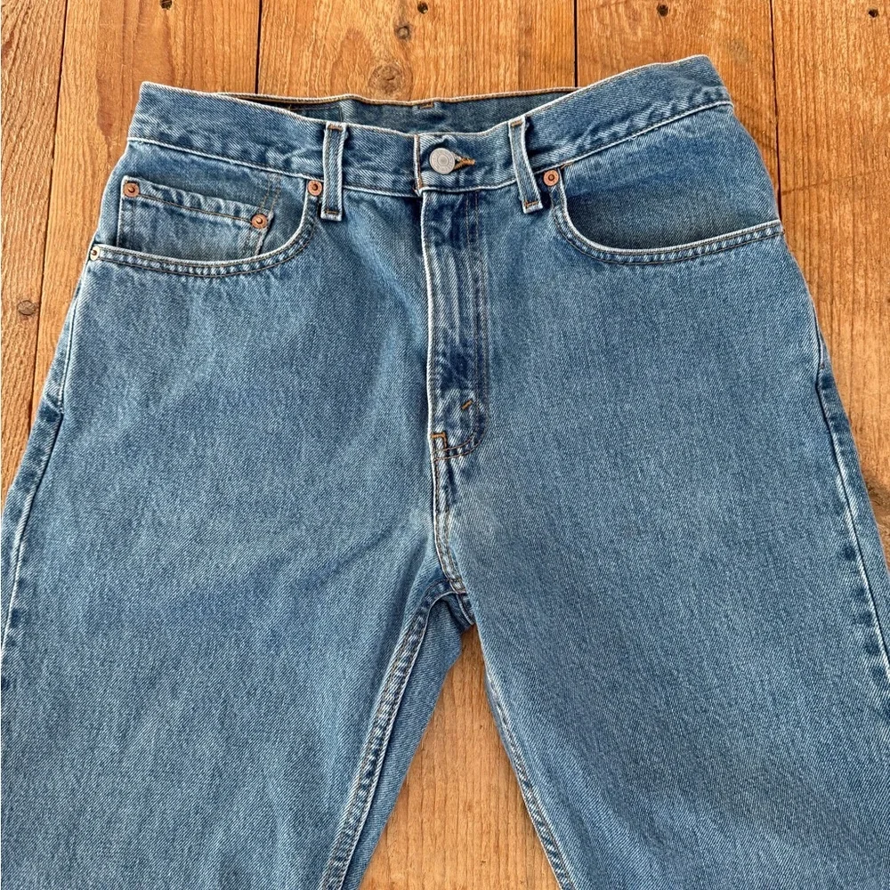LEVIS 505 regular fit straight leg blue jeans W 32 - Picture 7 of 8